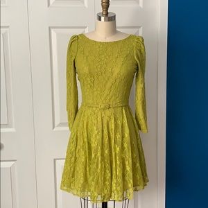 Belted Fit & Flare Skater Dress